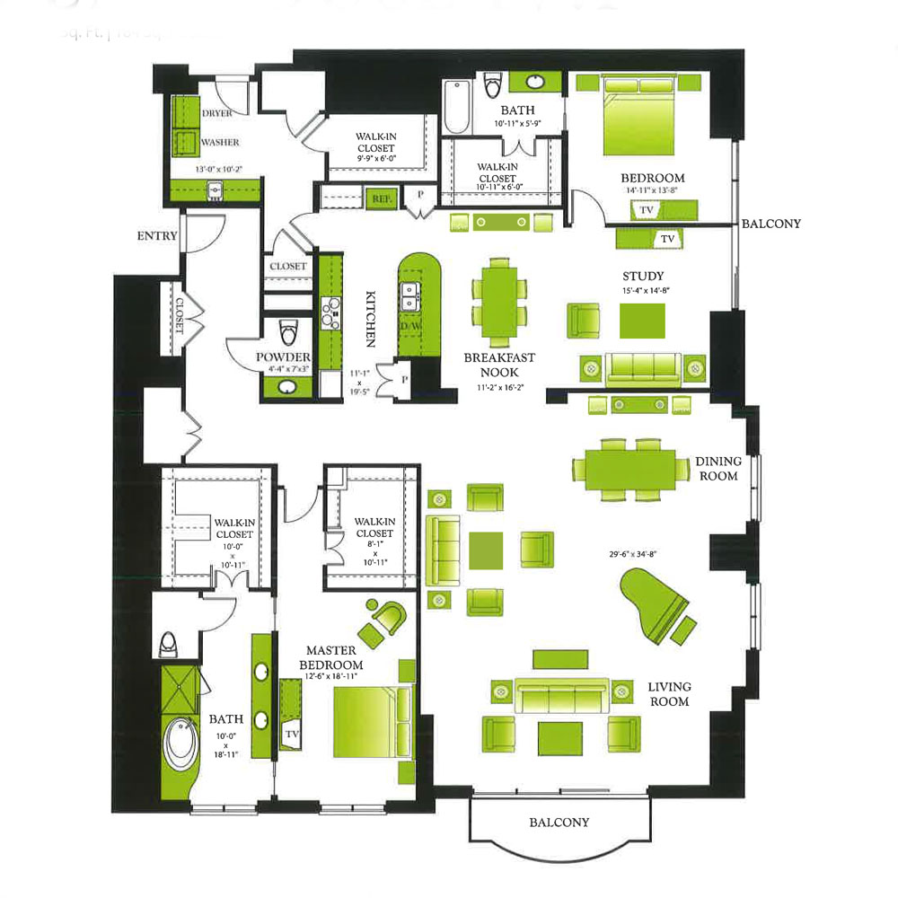 Penthouse Floorplan | Houston Luxury Apartments